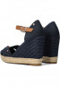 Tommy Hilfiger BASIC OPEN TOE HIGH WEDGE B Wedge sandals blauw BASIC OPEN TOE HIGH WEDGE B Босоножки на танкетке синий и белый
