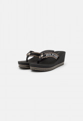 Tommy Hilfiger WEBBING WEDGE  Heeled mules black WEBBING WEDGE Мюли на каблуке черный