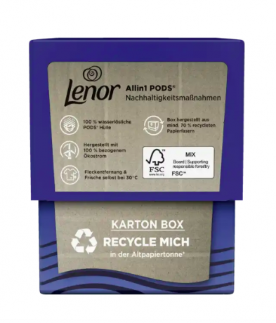 Lenor Vollwaschmittel Pods Aprilfrisch, 3 х 14 Wl, Капсулы для стирки Ленор 3 в 1 Апрельская свежесть, 3 упаковки х 14 шт (42 штуки)