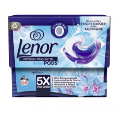 Lenor Vollwaschmittel Pods Aprilfrisch, 3 х 14 Wl, Капсулы для стирки Ленор 3 в 1 Апрельская свежесть, 3 упаковки х 14 шт (42 штуки)