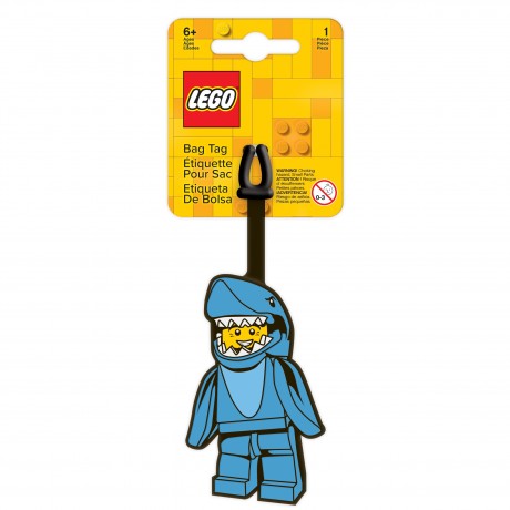 Lego Taschenanhanger mit Mann im Haikostum Бирка на сумке с мужчиной в костюме акулы