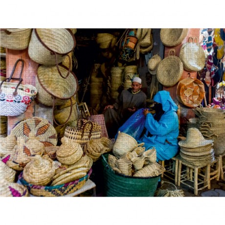 CALVENDO Puzzle CALVENDO Puzzle Korbflechter bei der Arbeit. Пазл CALVENDO Puzzle Ткачихи-корзинки за работой.