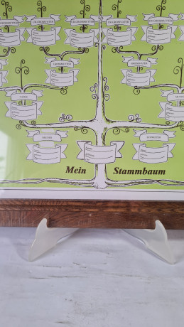 Картина винтажная "Мое генеалогическое древо", в деревянной раме, 47 x 33 см, Германия, 1960-1970гг.