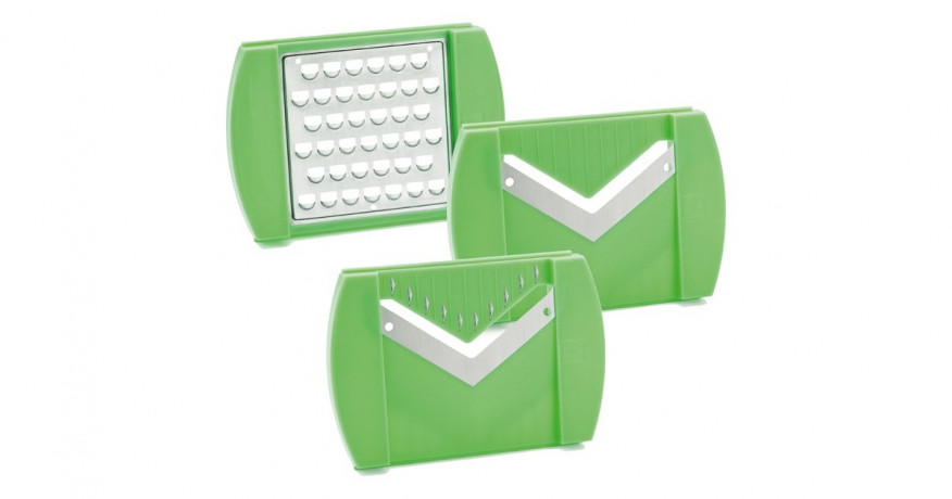 Nicer Dicer Nicer Dicer Speed Light Messereinsatze, 3-teilig hellgrau, fur Nicer Dicer Speed Light Gemusehobel  hellgrau Вставки для ножей Nicer Dicer Speed ??Light, 3 шт. светло-серые, для овощерезки Nicer Dicer Speed ??Light