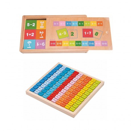 Lelin Holzspielzeug Rechenset 1x1 Brett und abziehen Набор деревянных игрушечных граблей 1x1 доска и вычет