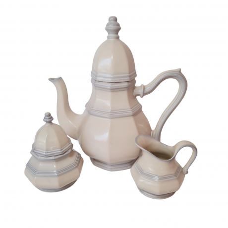 Сервис винтажный на 12 персон Leonardo Classic / Gallo Design, кофейник, чайник, молочник, сахарница, кофейная пара - 12 шт., фарфор, Германия, 1960-70гг.