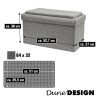 Dune Design® Sitzbank faltbar 52x27x30cm Hellgrau Скамья складная 52x27x30см светло-серая