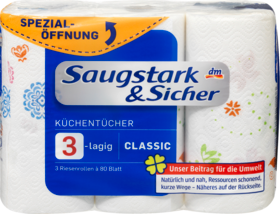 Saugstark&Sicher Кухонное полотенцае Jumbo 3-lagig, 3x80 Blatt, 240 листов