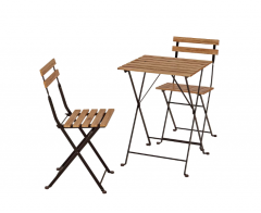 TARNO Tisch+2 stuhle/auben, schwarz/hellbraun lasiert 698.984.15, Cадовый cтол+2 стула, черный/светло-коричневый