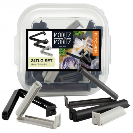 Moritz & Moritz Moritz & Moritz Verschlussclips 24-tlg. klar Зажимы Moritz &amp; Moritz 24 шт.