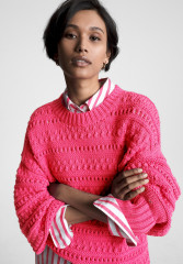 Tommy Hilfiger CREW NECK  Jumper bright cerise pink КРУГЛЫЙ ВЫРЕЗ джемперы ярко-вишнево-розовый