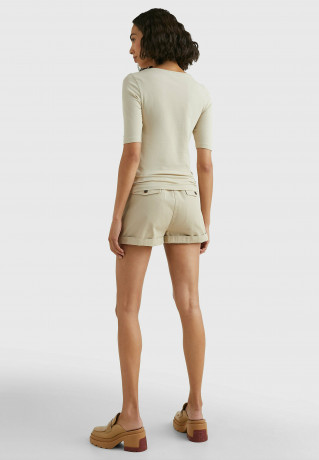 Tommy Hilfiger MODERN CO EA V-NK SLV Basic T-shirt light sandalwood MODERN CO EA V-NK SLV Базовая футболка светлое сандаловое дерево