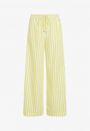 Tommy Hilfiger WIDE LEG STRIPE Trousers banker stp vivid yellow ШИРОКАЯ ПОЛОСКА ДЛЯ НОГА Брюки банкир стп яркий желтый