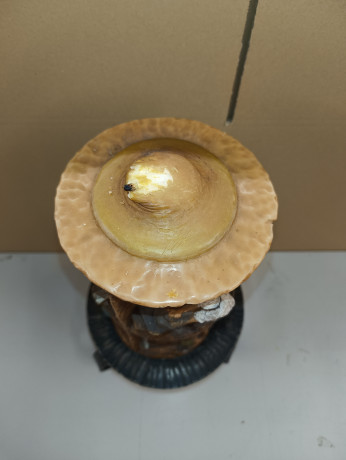 Подсвечник большой винтажный Johann Gunter с фигурной свечой, 31 х 16 см, Германия, 1980-90гг.