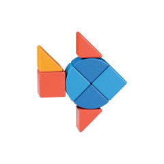 Geomag Geomag Magicube 3 Shapes Recycled Animals 9 Teile Geomag Magicube 3 формы переработанных животных 9 штук