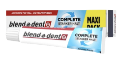 blend-a-dent Haftcreme Complete Original, 70 g, Крем для фиксации зубных протезов Complete Original, освежающий вкус, 70 г