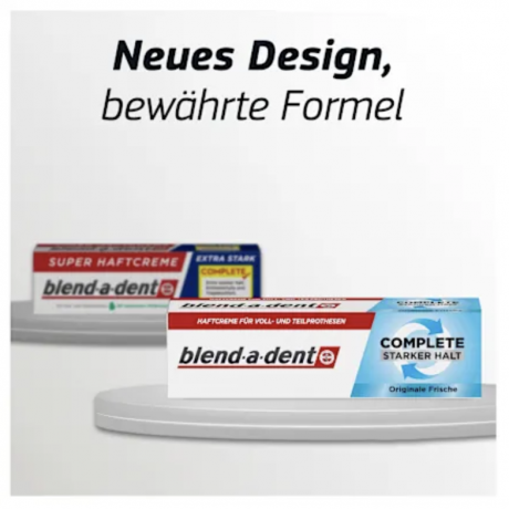 blend-a-dent Haftcreme Complete Original, 70 g, Крем для фиксации зубных протезов Complete Original, освежающий вкус, 70 г