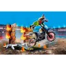 PLAYMOBIL PLAYMOBIL 70553 Stuntshow Motorrad mit Feuerwand PLAYMOBIL 70553 Мотоцикл для трюковых шоу со стеной огня