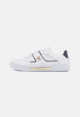 Tommy Hilfiger PREP COURT  Trainers white/raw blue ПОДГОТОВИТЕЛЬНАЯ СУДА Тренеры белый/синий