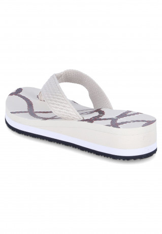 Tommy Hilfiger ROPE M WEDGE T-bar sandals weiss ROPE M WEDGE Сандалии с Т-образной перемычкой белый
