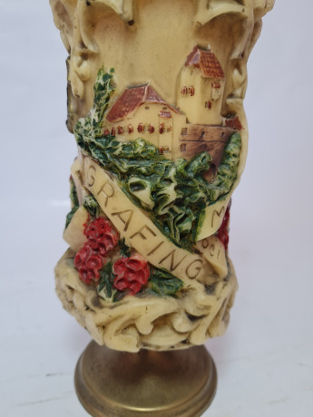 Свеча винтажная фактурная с декором "г. Мюнхен", 22 x 9 см, Германия, 1960-70гг.