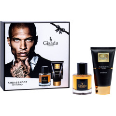 Gisada Eau de Parfum Spray 50 ml + Shower Gel 50 ml,  Ambassador For Men Geschenkset, 1 шт.