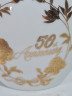 Ваза винтажная Fine China, Norcrest "50 летний юбилей" с золотистым декором, костяной фарфор, 11 х 10 см, Япония, 1970-80гг.