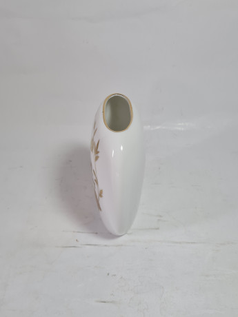 Ваза винтажная Fine China, Norcrest "50 летний юбилей" с золотистым декором, костяной фарфор, 11 х 10 см, Япония, 1970-80гг.