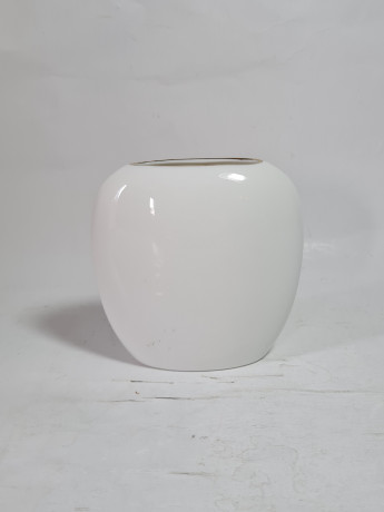 Ваза винтажная Fine China, Norcrest "50 летний юбилей" с золотистым декором, костяной фарфор, 11 х 10 см, Япония, 1970-80гг.