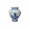 Delft Holland Ваза "Мельница", дельфтский фарфор, 10,5 x 8 см, Голландия, 1960-70гг.