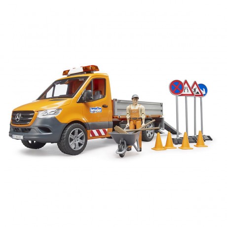 Bruder Mercedes Benz Sprinter Kommunal mit Fahrer Licht  Sound Mercedes Benz Sprinter муниципальный со звуком подсветки водителя
