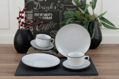 Creatable Creatable Kaffeeservice 18-tlg. LUNA BLACK LINE Weiss Креативный кофейный сервиз 18 шт. ЛУНА ЧЕРНАЯ ЛИНИЯ