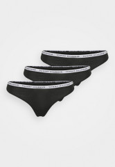 Tommy Hilfiger ESSENTIALS 3 PACK  Thong black НАБОР ESSENTIALS 3 стринги черный