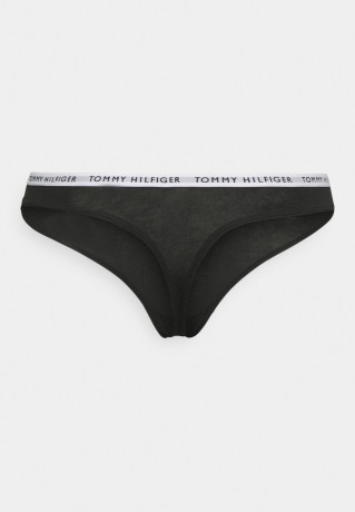 Tommy Hilfiger ESSENTIALS 3 PACK  Thong black НАБОР ESSENTIALS 3 стринги черный