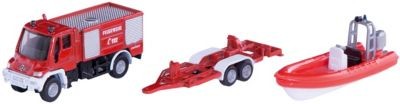 SIKU SIKU Super 1636 Unimog Feuerwehr mit Boot 1:87 Пожарная часть SIKU Super 1636 Unimog с лодкой 1:87