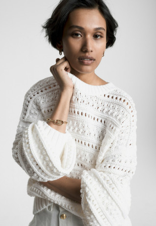 Tommy Hilfiger CREW NECK  Jumper ecru КРУГЛЫЙ ВЫРЕЗ джемперы экрю