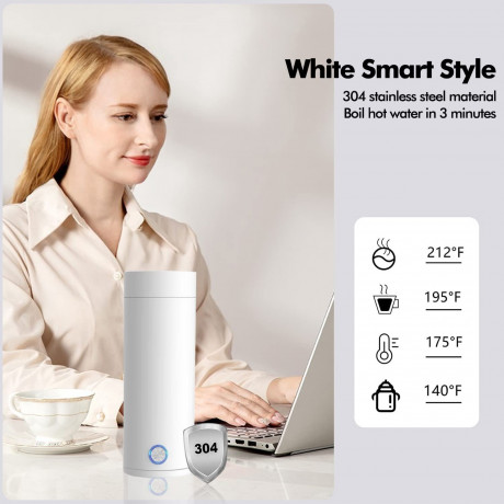 Aoucheni Aoucheni Reise-Wasserkocher Elektrische Tragbarer Wasserkocher Mini 400 ml, Schnellheizfunktion  Aoucheni Travel Kettle Электрический портативный чайник, мини, 400 мл, с функцией быстрого нагрева