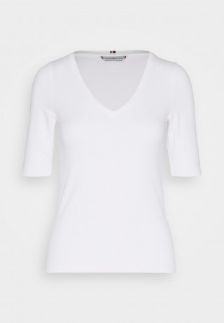 Tommy Hilfiger MODERN CO EA V-NK  SLV Basic T-shirt optic white MODERN CO EA V-NK SLV Базовая футболка оптический белый