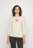 Tommy Hilfiger Long sleeved top white dove heather Топ с длинными рукавами белый голубь вереск