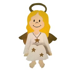 Pebaro Laubsagevorlage Kantenhocker Engel Ангел с краем стула из листвы