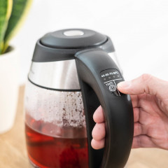 TZS FIRST AUSTRIA TZS FIRST AUSTRIA Wasserkocher Edelstahl, Glaswasserkocher, Teefilter, 1,8L, 2200W, Temperatur 40°C, 1 l, 2200 W, Farbwechsel, LED Beleuchtung-Farbe je nach Temperaturwahl, schwarz  Чайник TZS FIRST AUSTRIA нержавеющая сталь, стеклянный 