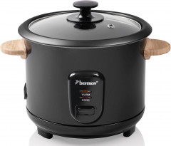 bestron bestron Reiskocher ARC100BW mit Bambusgriffen, 400 W, fur 4-6 Personen, inkl. Messbecher  Reisloffel, 1L Fassungsvermogen  Рисоварка Bestron ARC100BW с бамбуковыми ручками, 400 Вт, для 4-6 человек, включая мерный стакан и ложку для риса, емкость 1