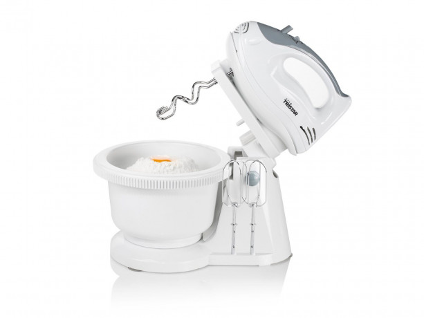 Tristar Tristar Handmixer MX-4152, 200,00 W, mit 5 Leistungsstufen und rotierender 2L Schussel, Weiss Ручной миксер Tristar MX-4152, 200,00 Вт, с 5 уровнями мощности и вращающейся чашей объемом 2 л, белый