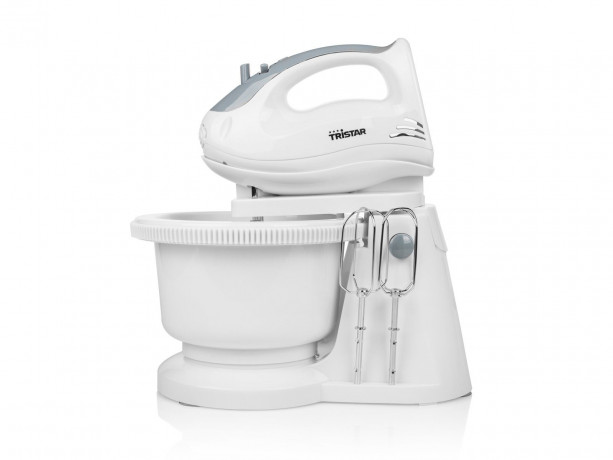 Tristar Tristar Handmixer MX-4152, 200,00 W, mit 5 Leistungsstufen und rotierender 2L Schussel, Weiss Ручной миксер Tristar MX-4152, 200,00 Вт, с 5 уровнями мощности и вращающейся чашей объемом 2 л, белый