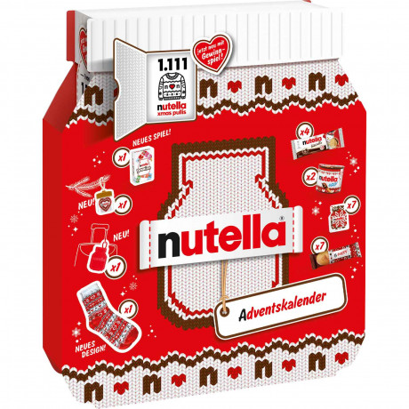 Nutella Adventskalender 2stk, Адвент-календарь 2025, 24 сладких сюрприза, шоколадный новогодний подарок, 528 г x 2 штуки