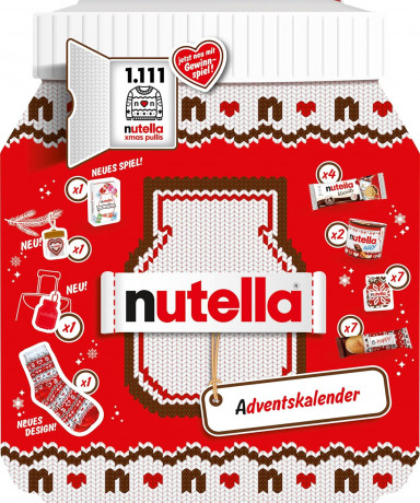 Nutella Adventskalender 2stk, Адвент-календарь 2025, 24 сладких сюрприза, шоколадный новогодний подарок, 528 г x 2 штуки
