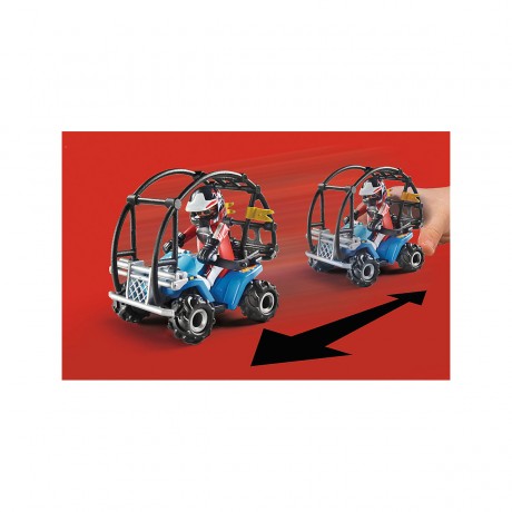 PLAYMOBIL PLAYMOBIL 70820 Starter Pack Stuntshow Quad mit Feuerrampe PLAYMOBIL 70820 Starter Pack Квадроцикл для каскадеров с пожарной рампой