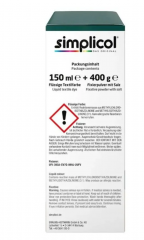 Simplicol Textilfarbe intensiv Wald-Grun, Краска для ткани зелёная интенсивная, жидкая, для стиральной машины 40 , 150 мл + фиксатор 400 г
