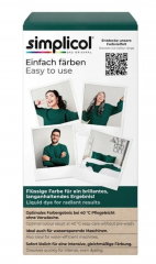 Simplicol Textilfarbe intensiv Wald-Grun, Краска для ткани зелёная интенсивная, жидкая, для стиральной машины 40 , 150 мл + фиксатор 400 г