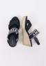 Tommy Hilfiger SEASONAL WEBBING MID Wedge sandals blue SEASONAL WEBBING MID Босоножки на танкетке синий
